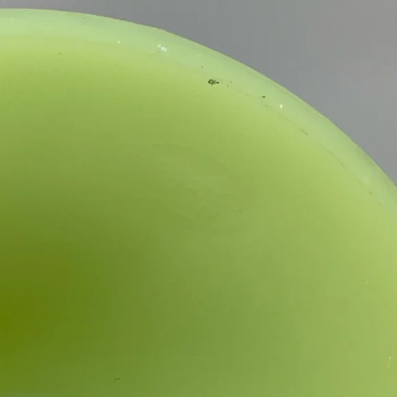 Fenton Water Lily Swung Footed Bud Vase Uranium Custard Satin Glass - Picture 12 of 13